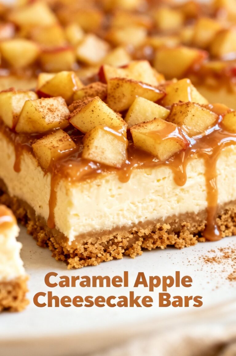 Caramel Apple Cheesecake Bars