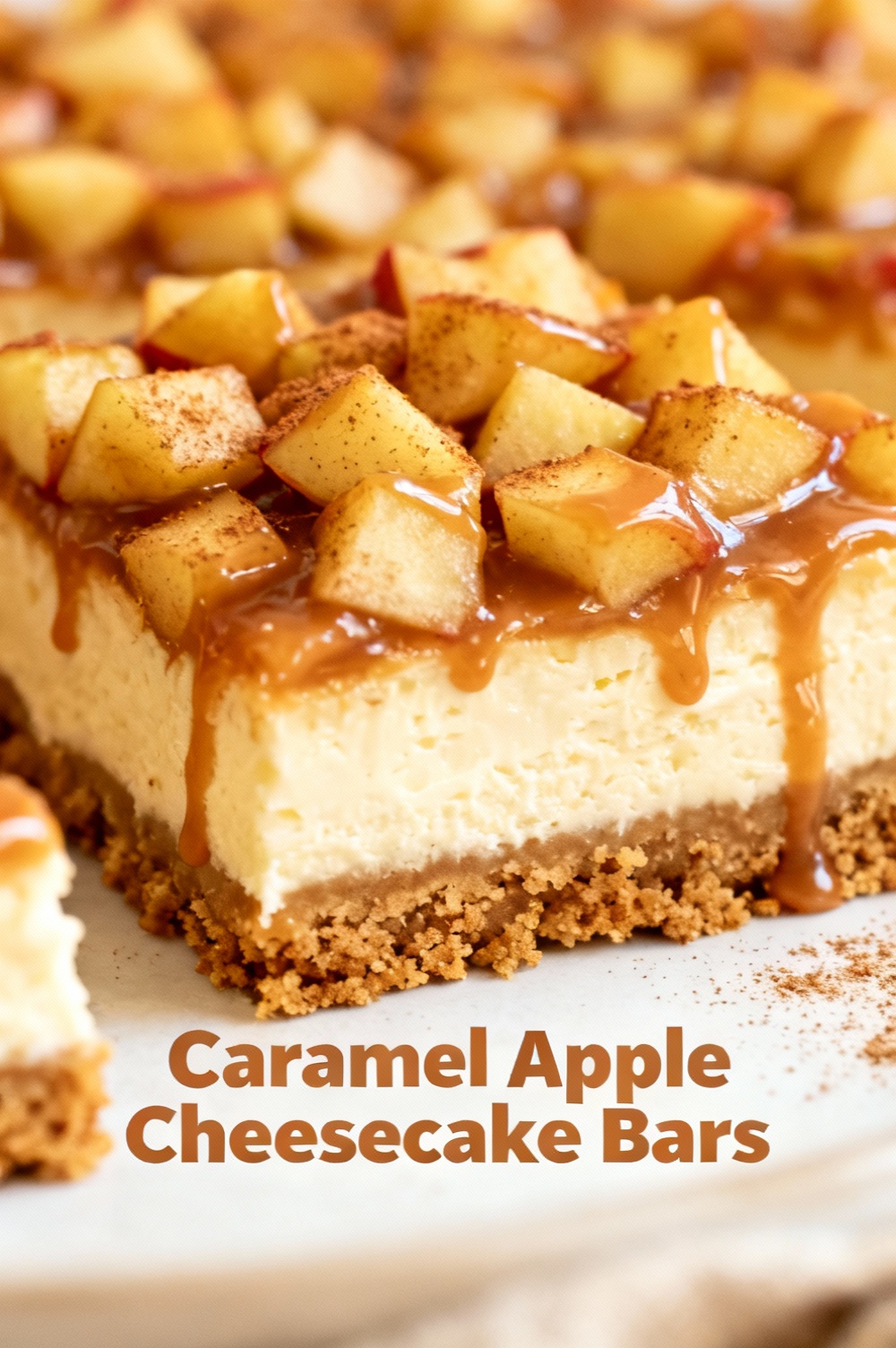 Caramel Apple Cheesecake Bars