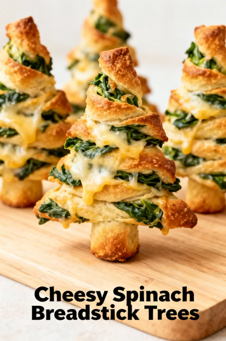 Cheesy Spinach Breadstick Trees