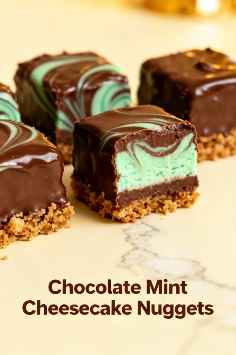 Chocolate Mint Cheesecake Nuggets