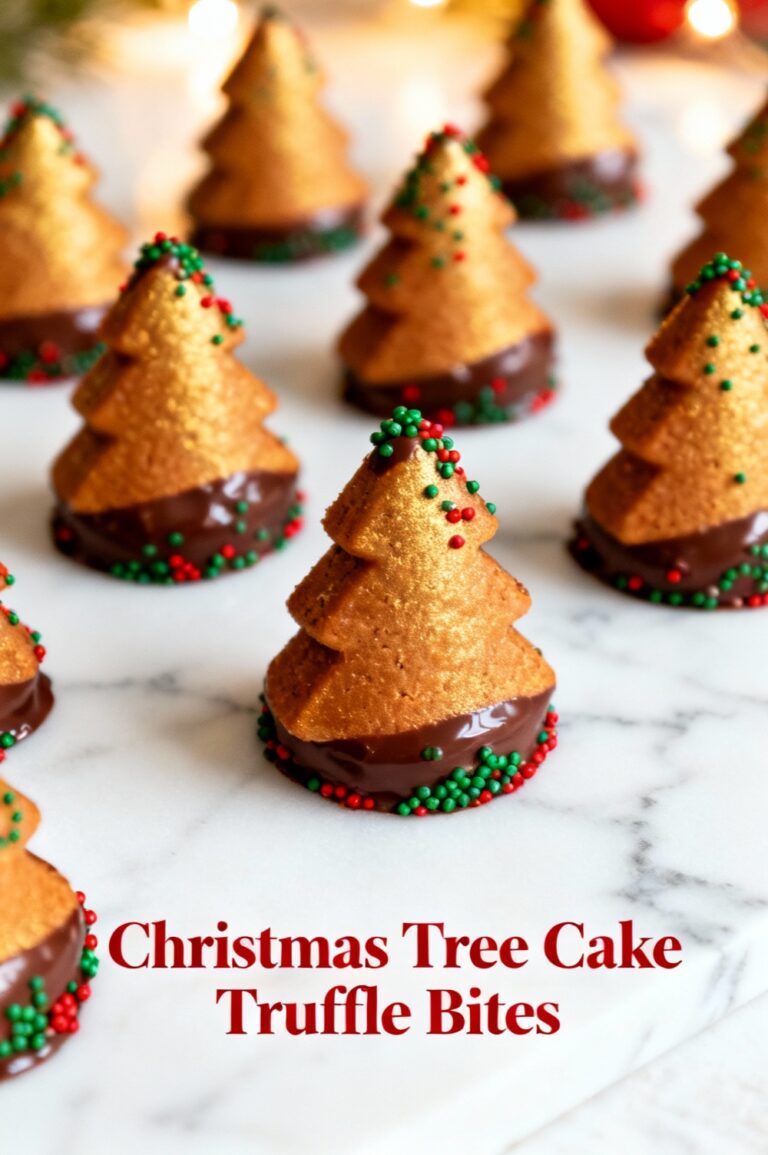 Christmas Tree Cake Truffle Bites