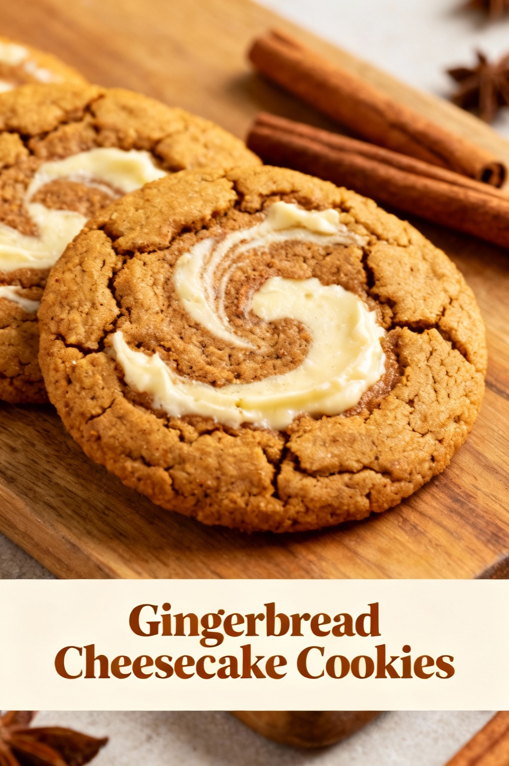 Gingerbread Cheesecake Cookies