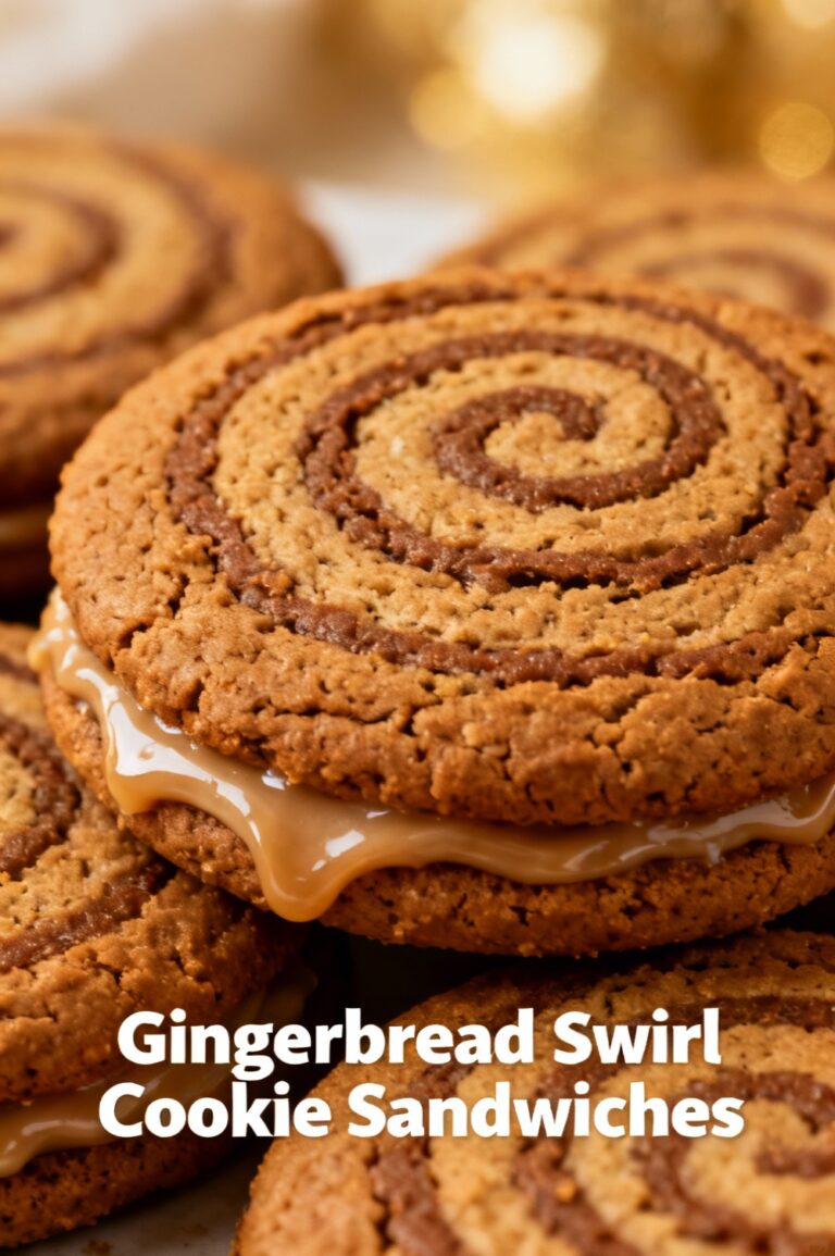 Gingerbread Swirl Cookie Sandwiches