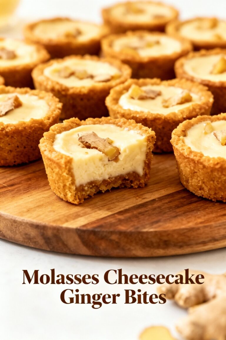 Molasses Cheesecake Ginger Bites