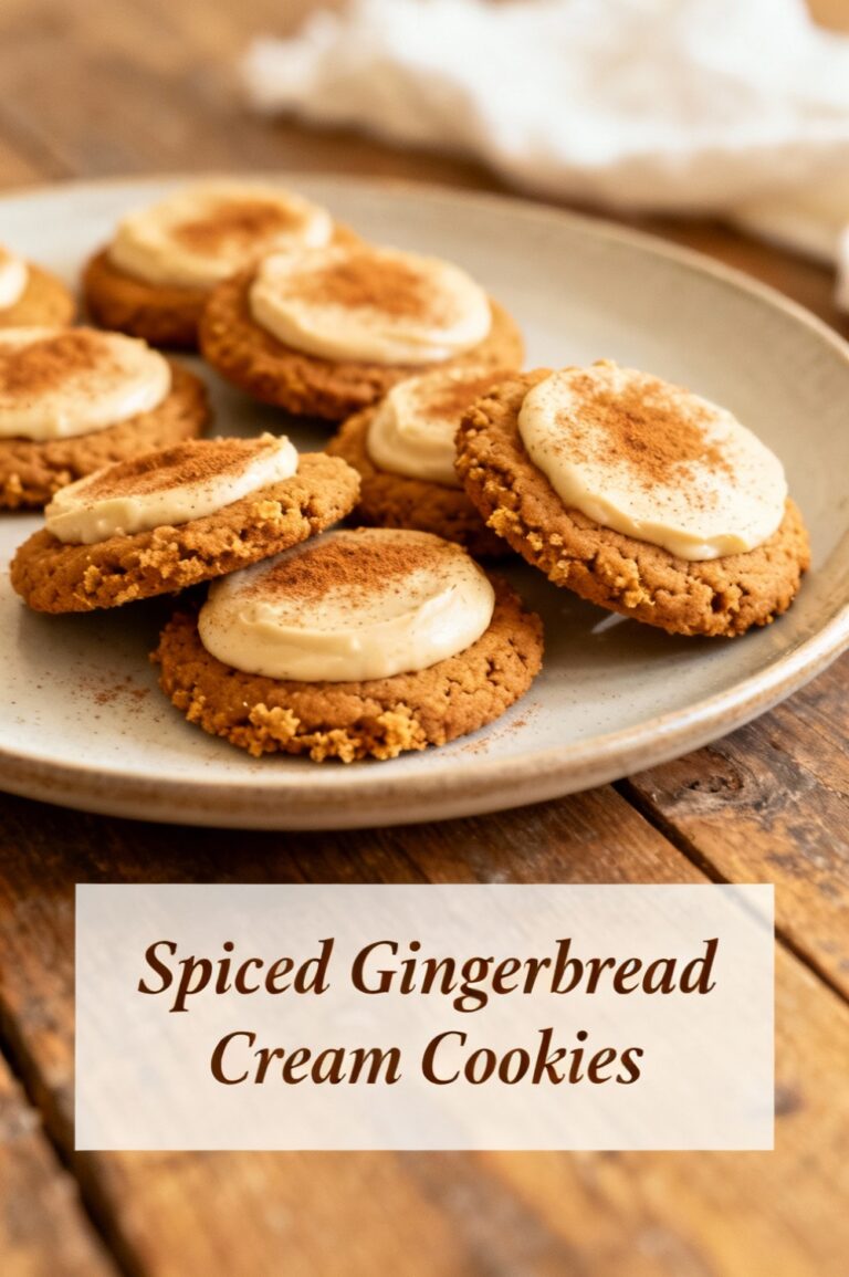 Spiced Gingerbread Cream Cookies