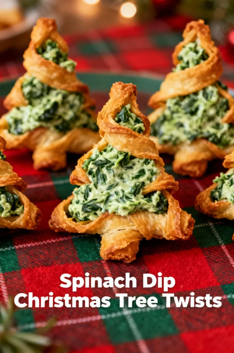 Spinach Dip Christmas Tree Twists