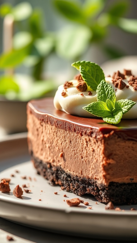 Mint Chocolate Mousse Pie