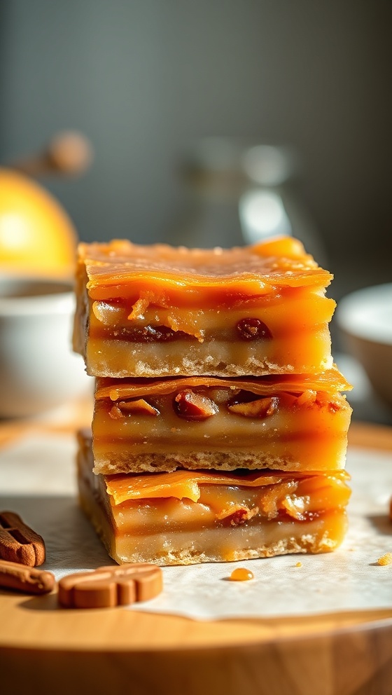 Spiced Apple Caramel Bars