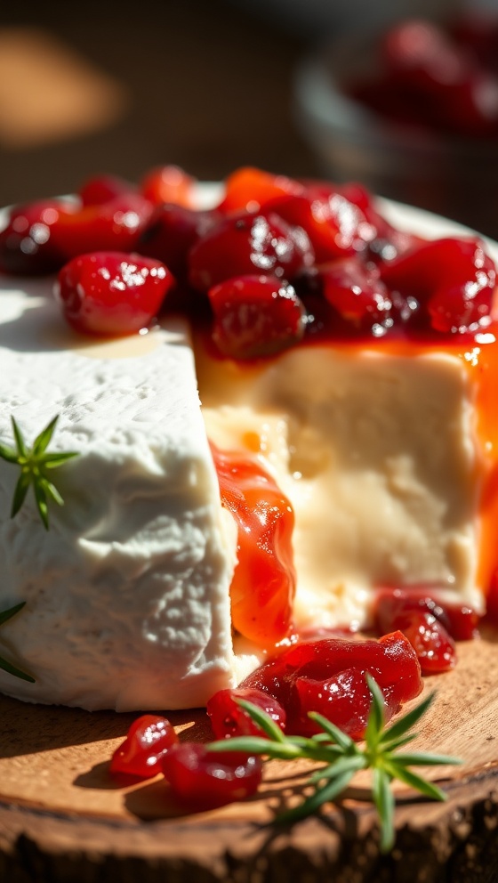 Warm Brie with Cranberry Chutney