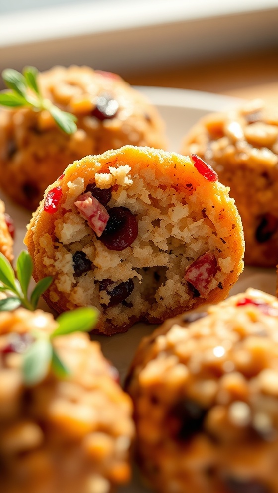 Cranberry Turkey Stuffing Balls