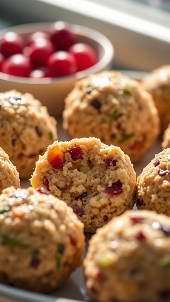 Easy Cranberry Turkey Stuffing Balls