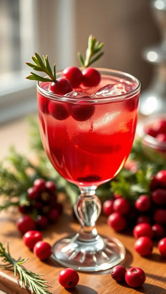 Festive Holly Berry Cocktail