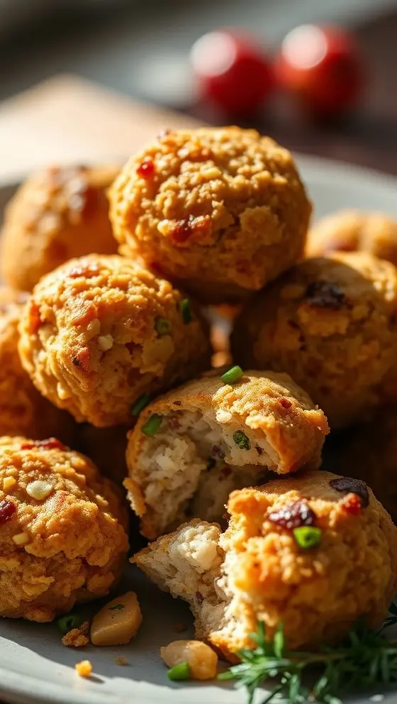 Festive Turkey Stuffing Nuggets