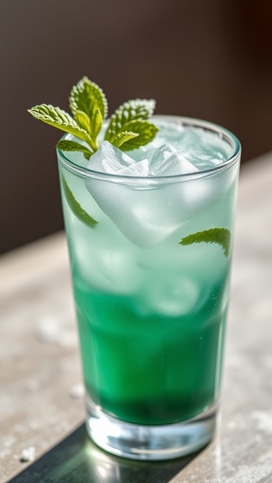 Frosty Winter Mint Cocktail