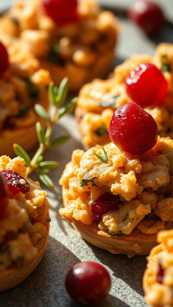 Turkey Cranberry Stuffing Bites