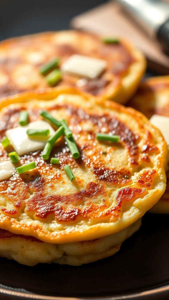 Cheese Chive Pancakes