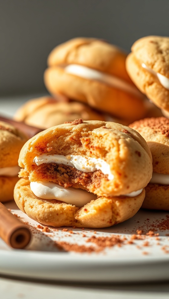 Cinnamon Cream Cheese Stuffed Cookies