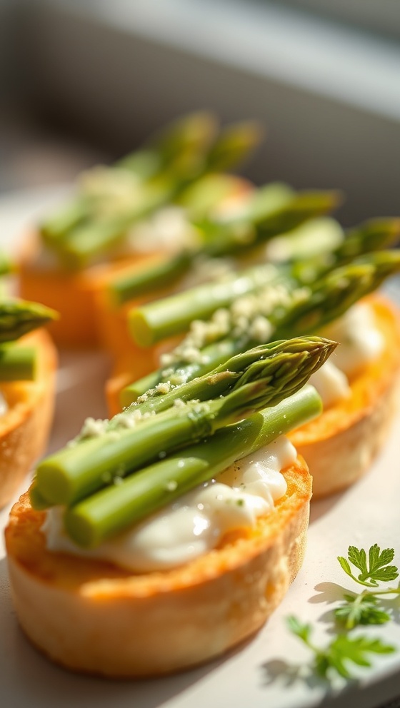 Cold Asparagus Crostini
