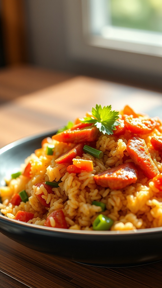 Sweet and Spicy Pork Fried Rice