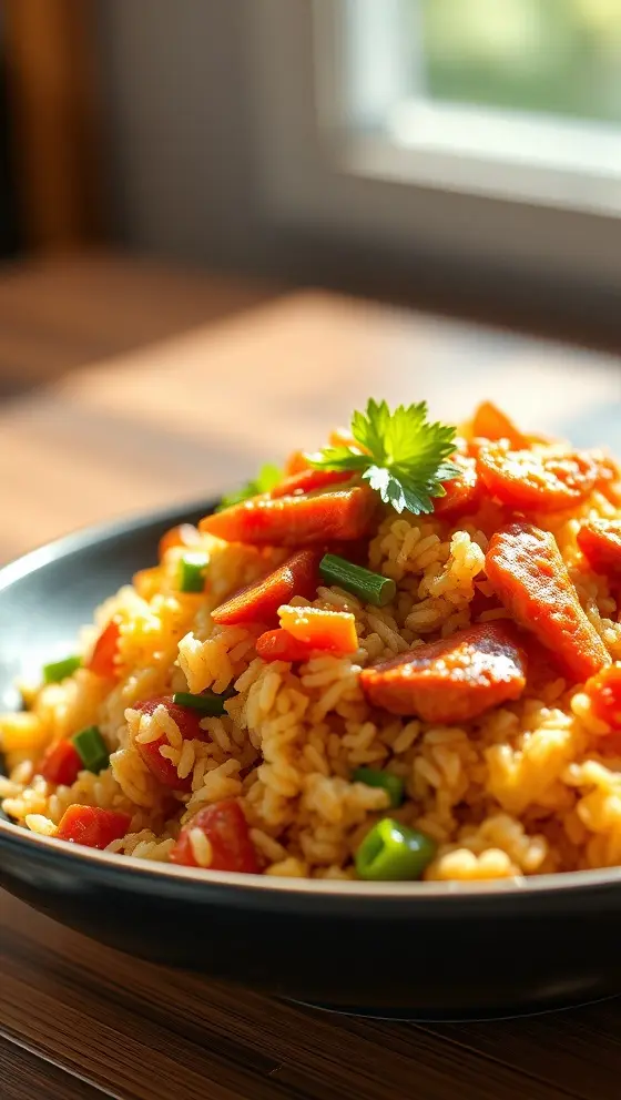 Sweet and Spicy Pork Fried Rice