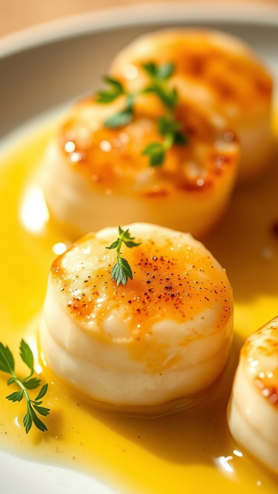 Golden Scallops with Citrus Beurre Blanc