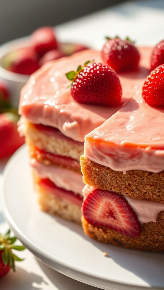 Homemade Strawberry Cake