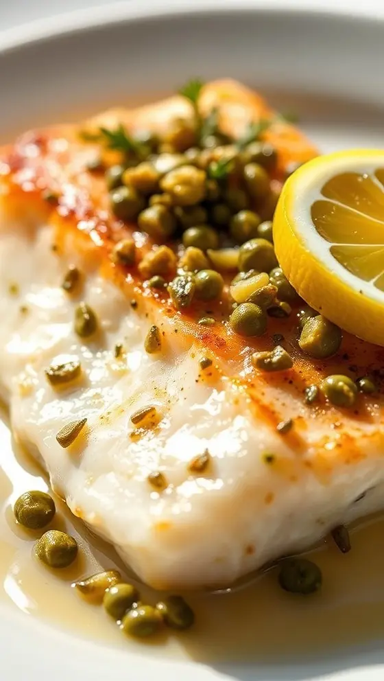 Lemon Caper Butter Chilean Seabass