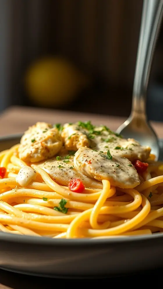 Lemon Pepper Cajun Chicken Fettuccine Alfredo