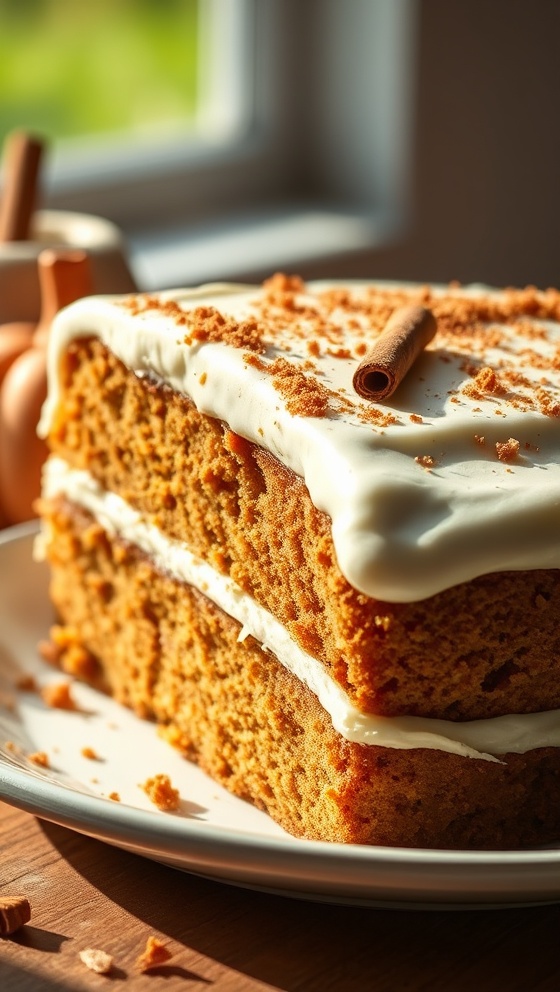 Pumpkin Spice Cake with Cream Cheese Frosting