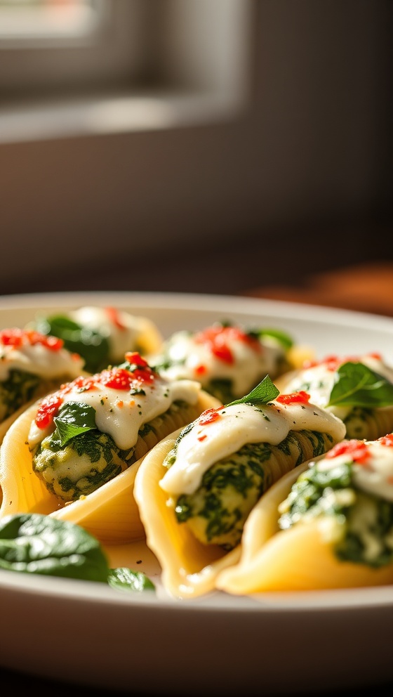 Spinach Ricotta Stuffed Shells