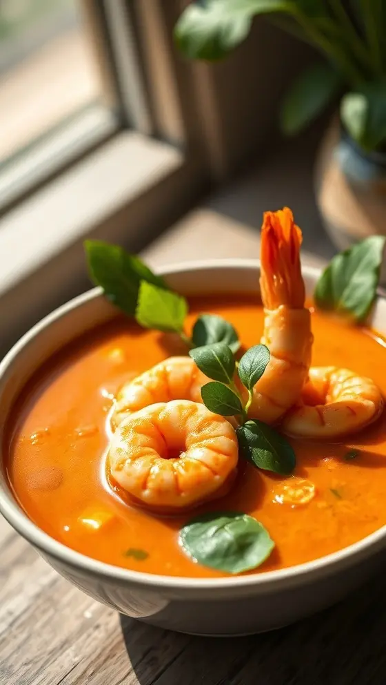 Thai Red Curry Shrimp Soup