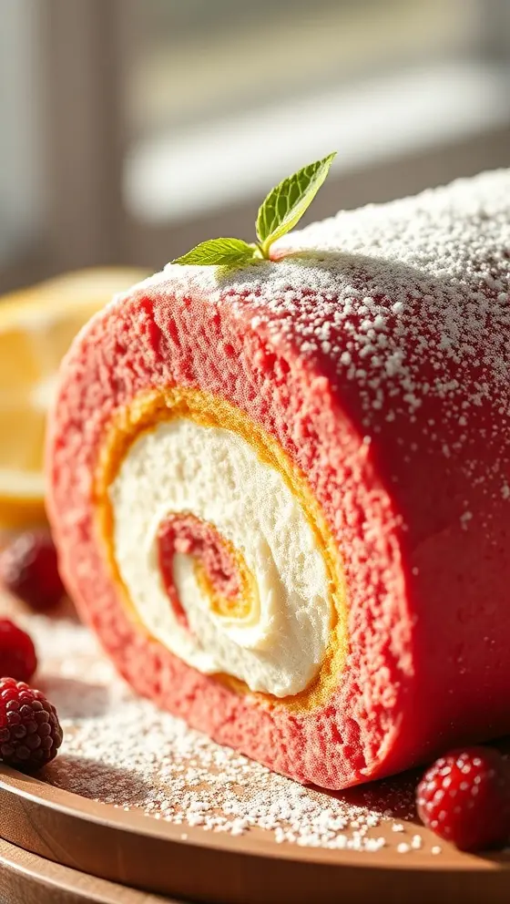 Velvet Lemon Cream Roll Cake